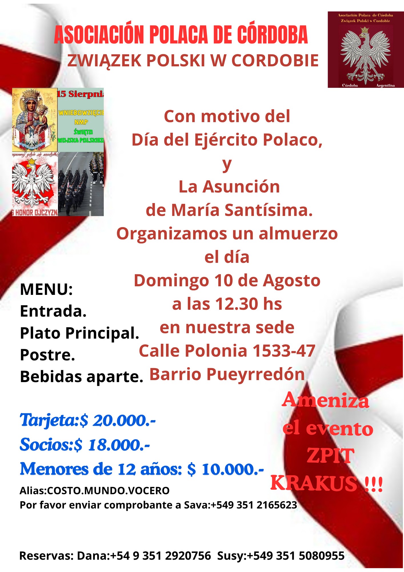 Almuerzo en la Asociación Polaca de Córdoba